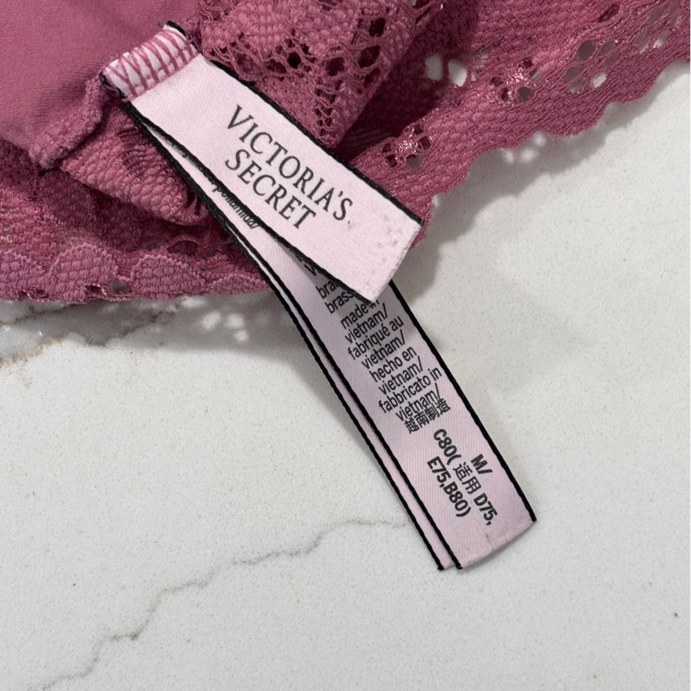 Victoria’s Secret Body by Victoria Women’s Pink Lace Bralette Bra Medium Lounge - Picture 12 of 16